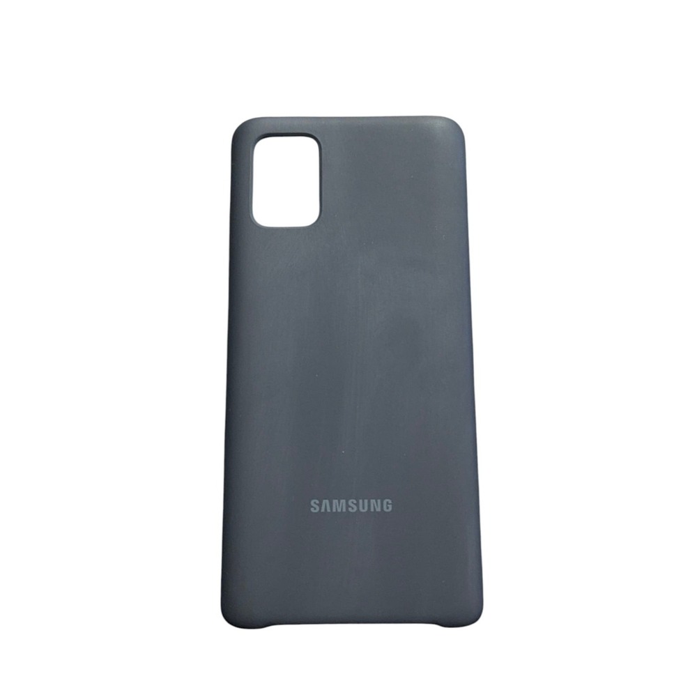 V4-O Samsung Galaxy A51 Soft Touch Silicone Cover/Mobile Phone Case - Black